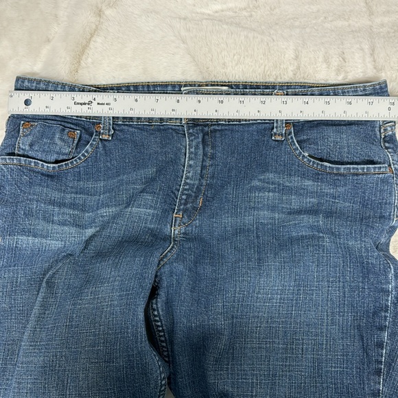 Levi’s Signature Low Rise Boot Cut Jeans Denim Medium Wash size 16 Long Western - Picture 10 of 12